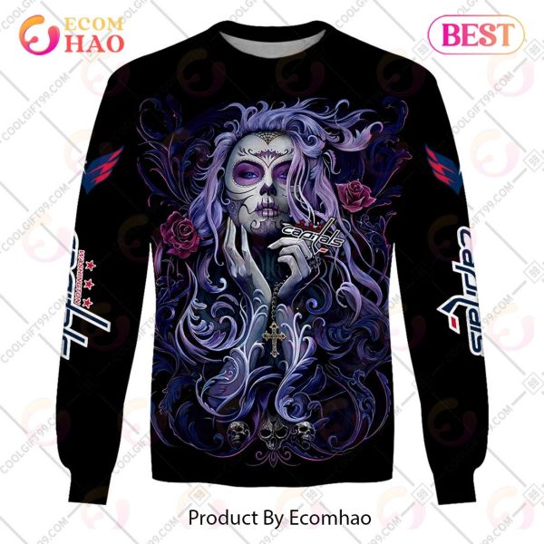 NHL Washington Capitals Tattoo Girl Artwork 2023 3D Hoodie