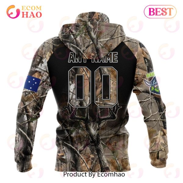 NRL Canberra Raiders Special Camo Realtree Hunting 3D Hoodie
