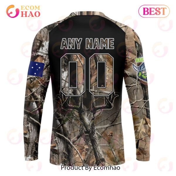NRL Canberra Raiders Special Camo Realtree Hunting 3D Hoodie