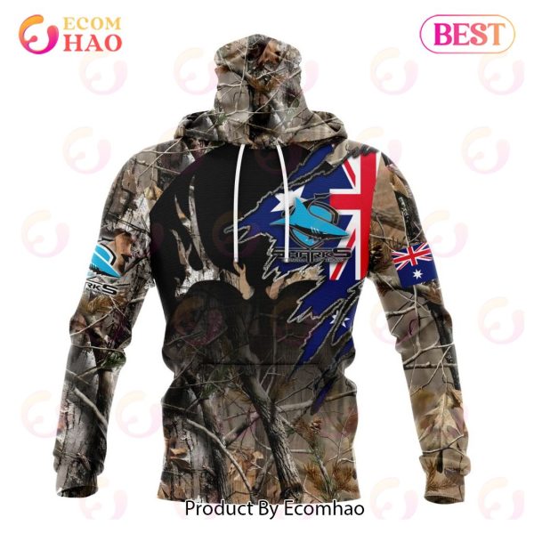 NRL Cronulla-Sutherland Sharks Special Camo Realtree Hunting 3D Hoodie