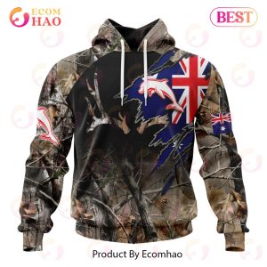 NRL Dolphins Special Camo Realtree Hunting 3D Hoodie