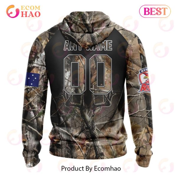 NRL Sydney Roosters Special Camo Realtree Hunting 3D Hoodie