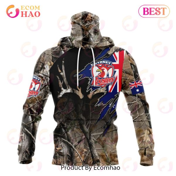 NRL Sydney Roosters Special Camo Realtree Hunting 3D Hoodie