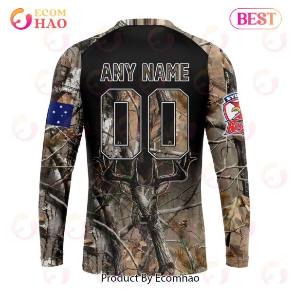 NRL Sydney Roosters Special Camo Realtree Hunting 3D Hoodie