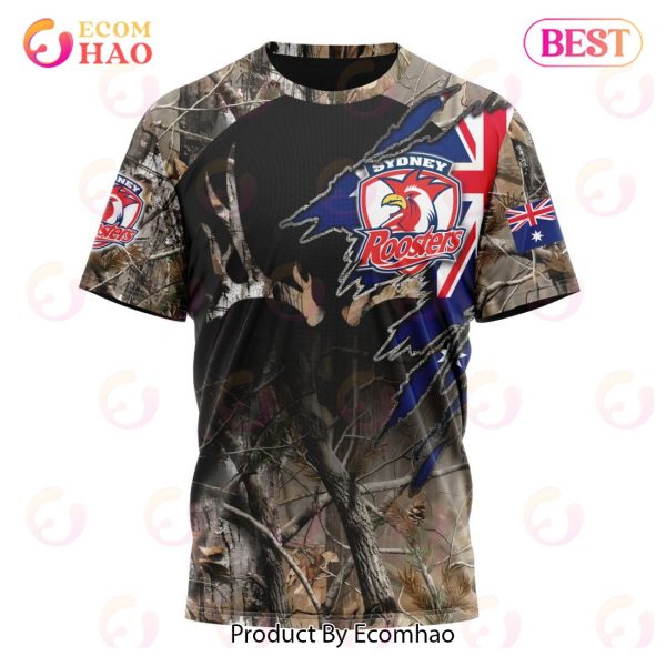 NRL Sydney Roosters Special Camo Realtree Hunting 3D Hoodie