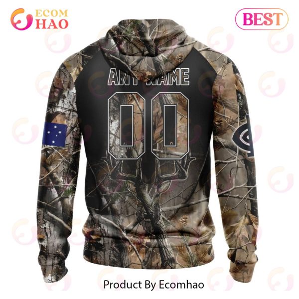 AFL Carlton Football Club Special Camo Realtree Hunting 3D Hoodie