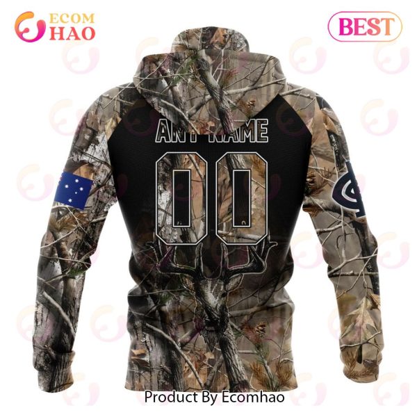 AFL Carlton Football Club Special Camo Realtree Hunting 3D Hoodie