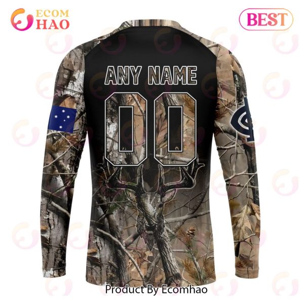 AFL Carlton Football Club Special Camo Realtree Hunting 3D Hoodie