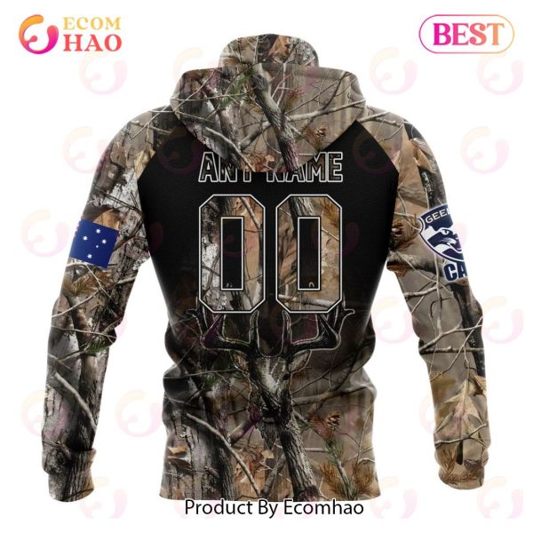 AFL Geelong Cats Special Camo Realtree Hunting 3D Hoodie