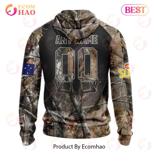 AFL Gold Coast Suns Special Camo Realtree Hunting 3D Hoodie