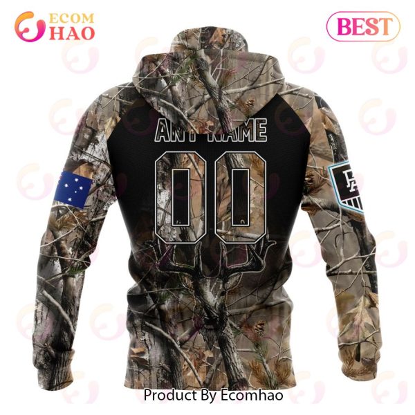 AFL Port Adelaide Football Club Special Camo Realtree Hunting 3D Hoodie