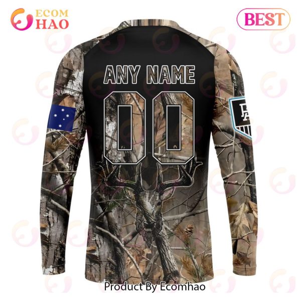 AFL Port Adelaide Football Club Special Camo Realtree Hunting 3D Hoodie
