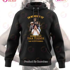 In Memory Of November 26, 1939 Tina Turner Thank You For The Memories T-Shirt