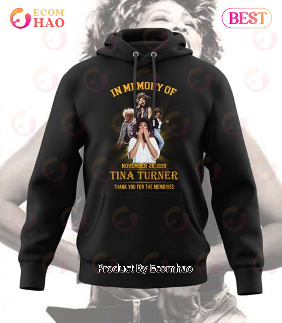 In Memory Of November 26, 1939 Tina Turner Thank You For The Memories T-Shirt