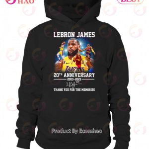 Lebron James 20th Anniversary 2003 – 2023 Thank You For The Memories T-Shirt