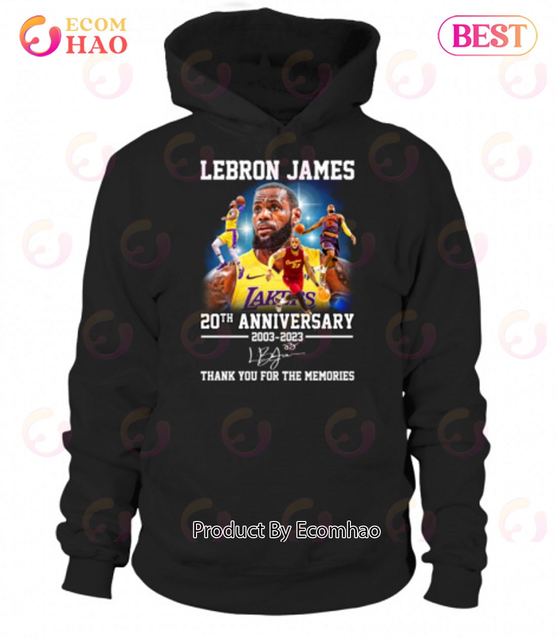 Lebron James 20th Anniversary 2003 – 2023 Thank You For The Memories T-Shirt