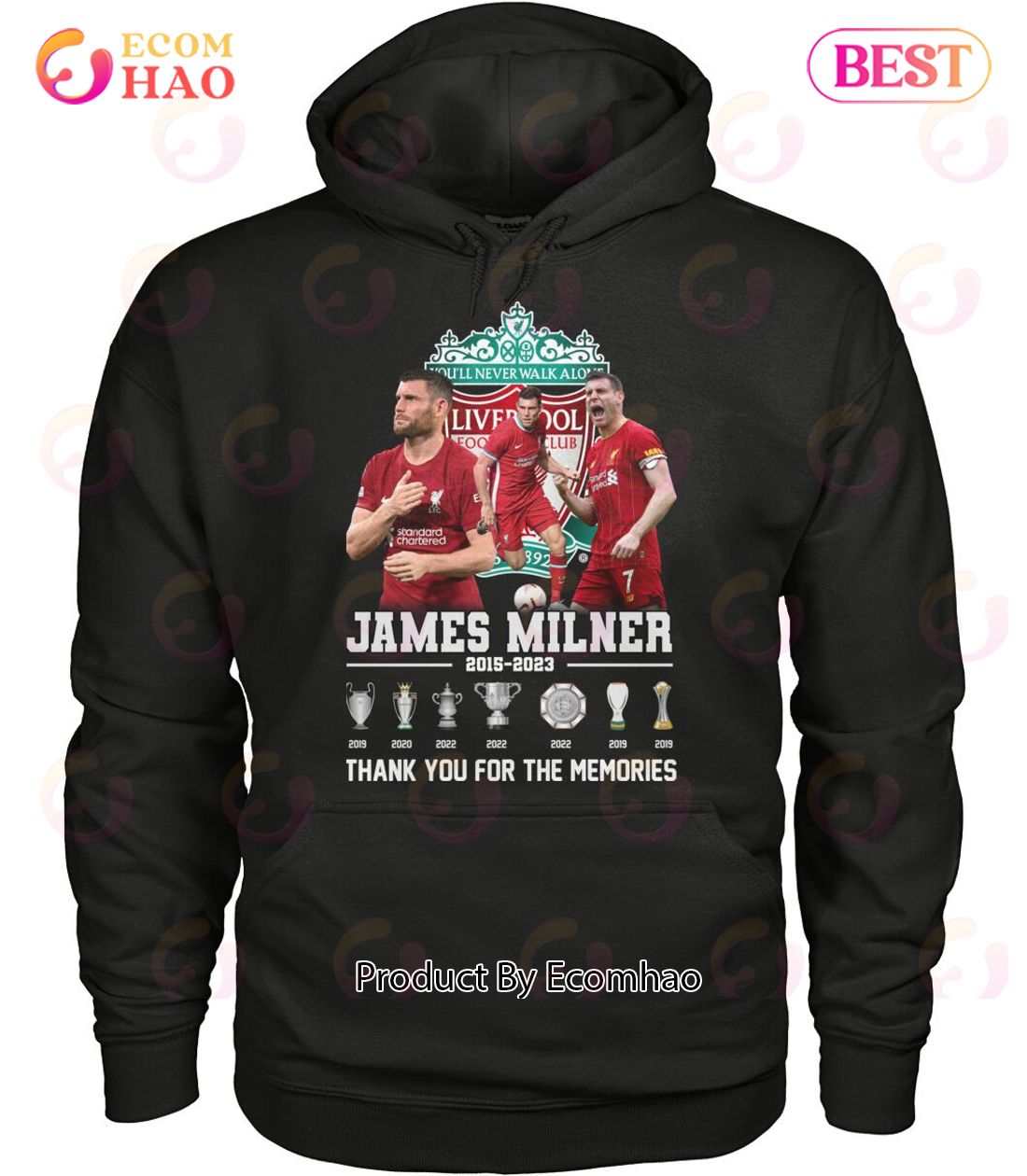 Liverpool James Milner 2015 – 2023 Thank You For The Memories T-Shirt