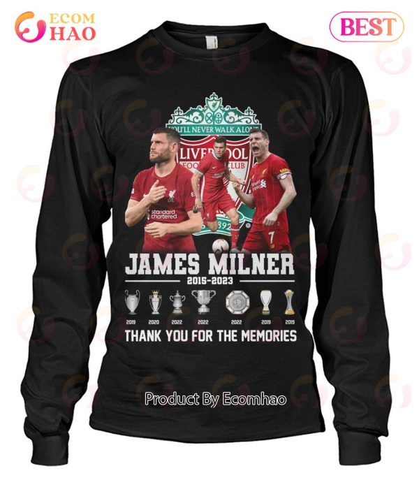 Liverpool James Milner 2015 – 2023 Thank You For The Memories T-Shirt