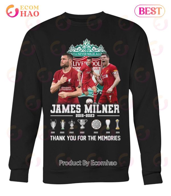 Liverpool James Milner 2015 – 2023 Thank You For The Memories T-Shirt