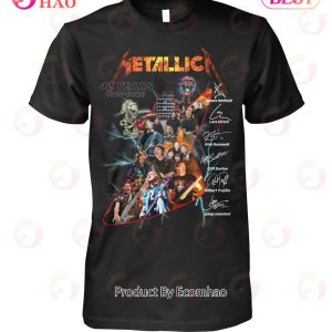 Metallica 42 Years 1981 – 2023 Signature T-Shirt
