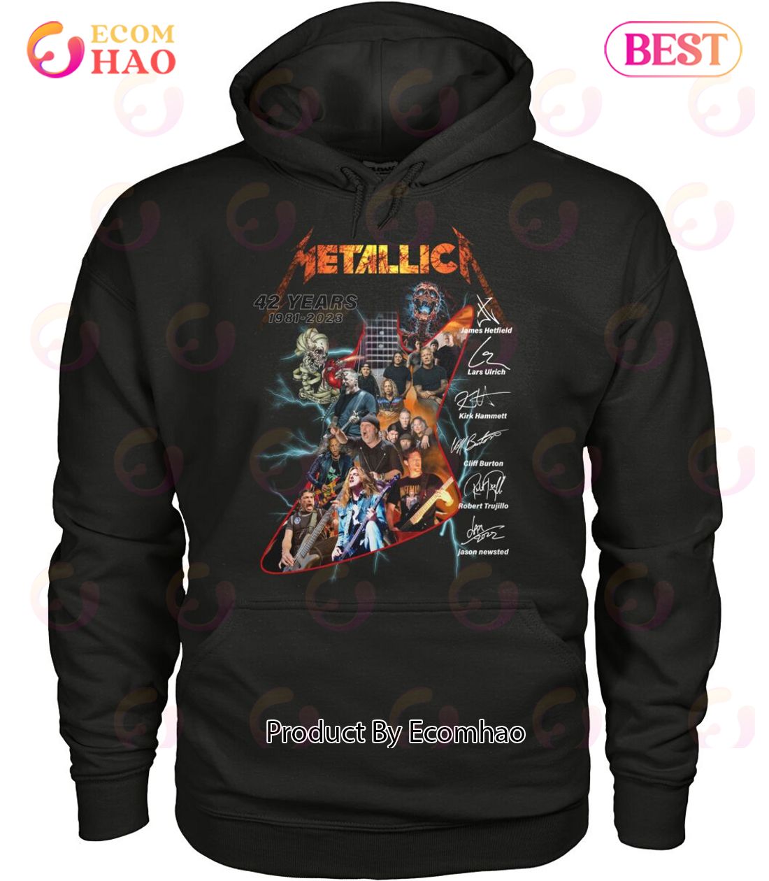 Metallica 42 Years 1981 – 2023 Signature T-Shirt