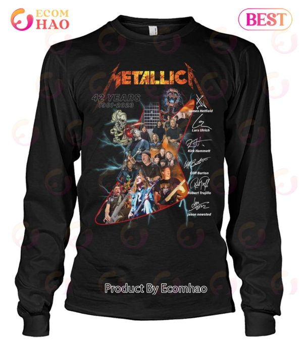 Metallica 42 Years 1981 – 2023 Signature T-Shirt