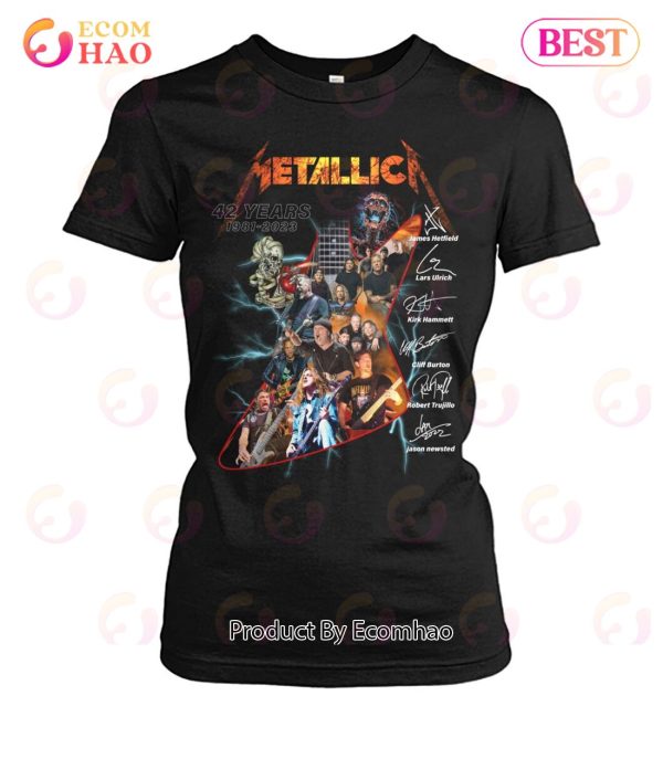 Metallica 42 Years 1981 – 2023 Signature T-Shirt