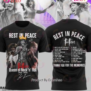 Rest In Peace Tina Turner Queen Of Rock ‘N’ Roll 1939 – 2023 T-Shirt