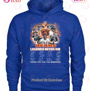 The Bears Legends Never Die Thank You For The Memories T-Shirt