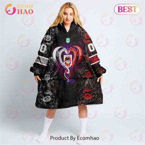 Personalized NRL St George Illawarra Dragons Rose Dragon Oodie, Flanket, Blanket Hoodie, Snuggie Personalized NRL St George Illawarra Dragons Rose Dragon Oodie, Flanket, Blanket Hoodie, Snuggie