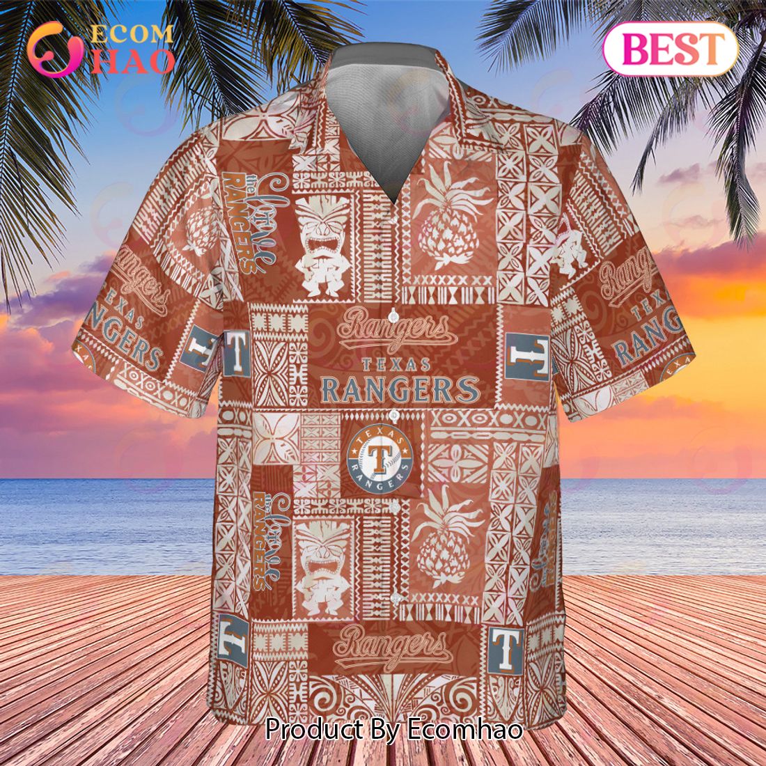 MLB Texas Rangers 2023 AOP Hawaiian Shirt