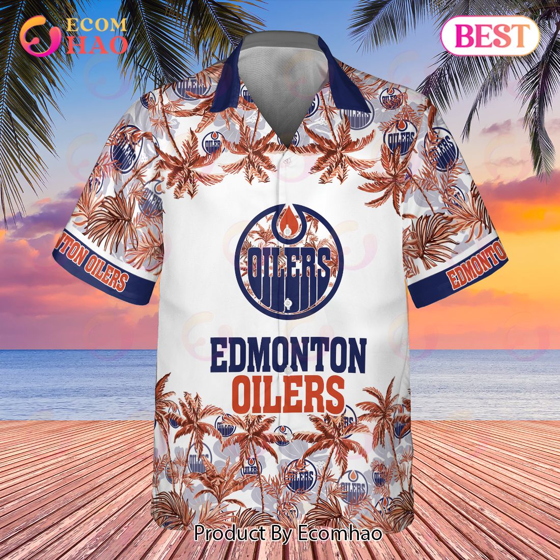 NHL Edmonton Oilers 2023 AOP Hawaiian Shirt