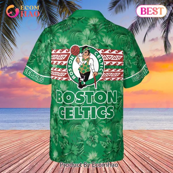 Boston Celtics NBA 2023 Hibiscus Pattern AOP Hawaiian Shirt