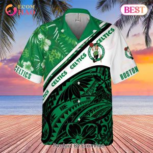 Boston Celtics Polynesian Pattern National NBA 2023 AOP Hawaiian Shirt