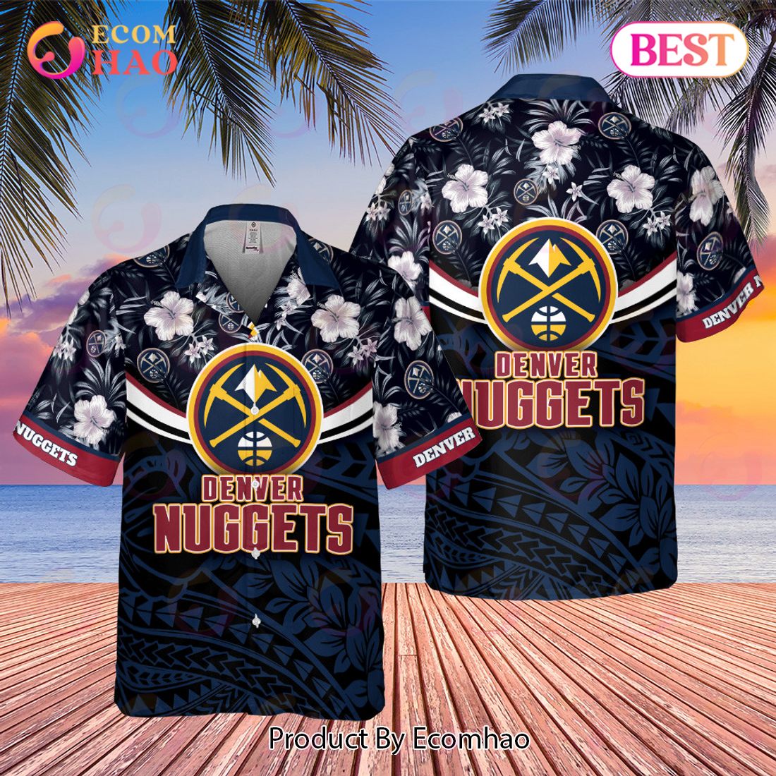 Denver Nuggets National NBA 2023 Polynesian Pattern AOP Hawaiian Shirt