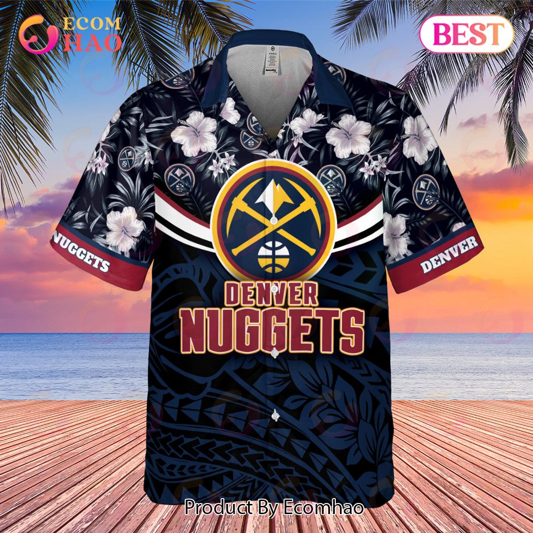 Denver Nuggets National NBA 2023 Polynesian Pattern AOP Hawaiian Shirt