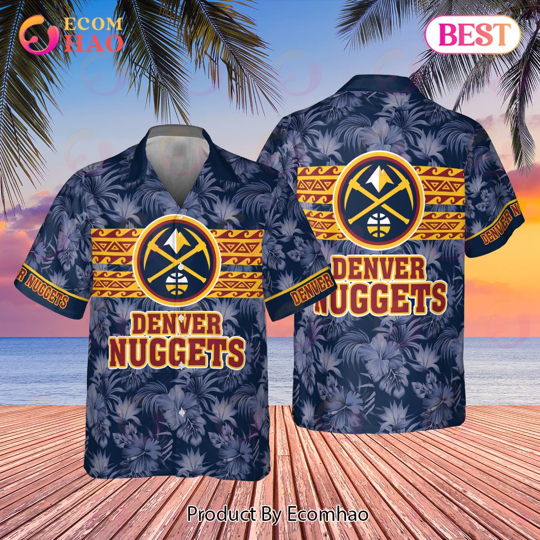 Denver Nuggets NBA 2023 Hibiscus Pattern AOP Hawaiian Shirt