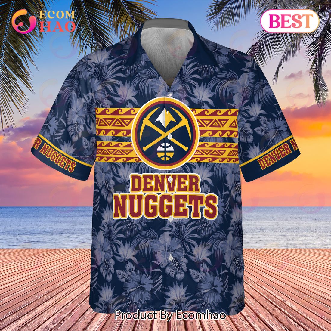 Denver Nuggets NBA 2023 Hibiscus Pattern AOP Hawaiian Shirt