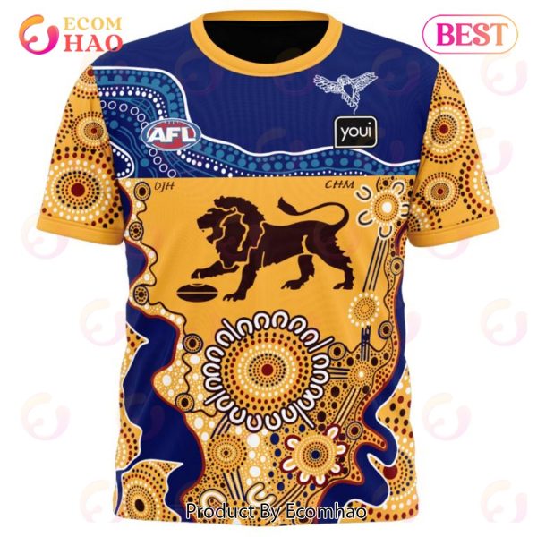 AFL Brisbane Lions Special Indigenous Design 3D Hoodie