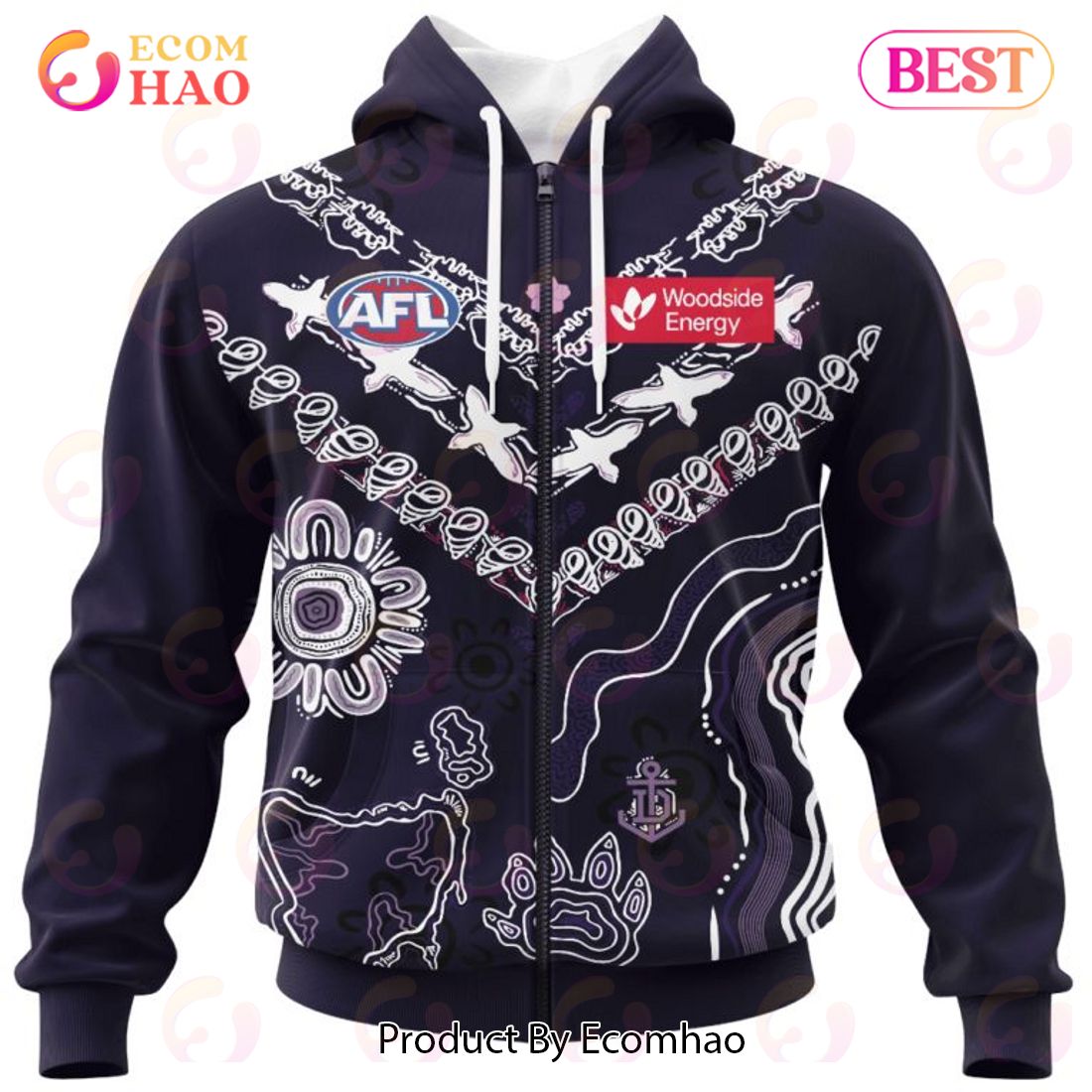 AFL Fremantle Dockers Special Indigenous Design 3D Hoodie