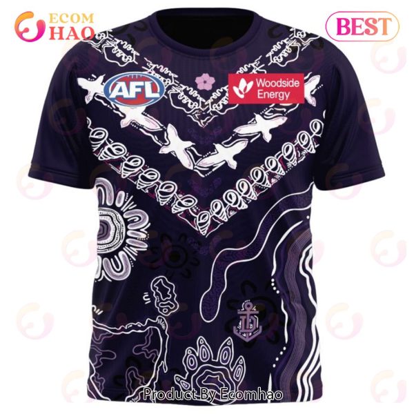 AFL Fremantle Dockers Special Indigenous Design 3D Hoodie