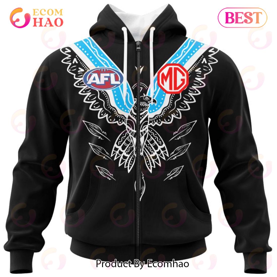 AFL Port Adelaide Football Club Special Indigenous Design 3D Hoodie