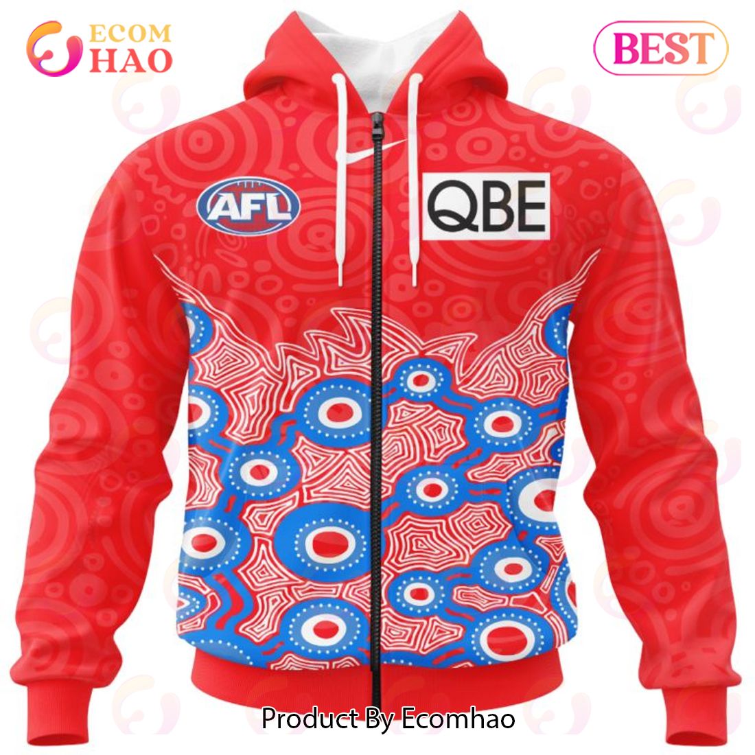 AFL Sydney Swans Special Indigenous Design 3D Hoodie