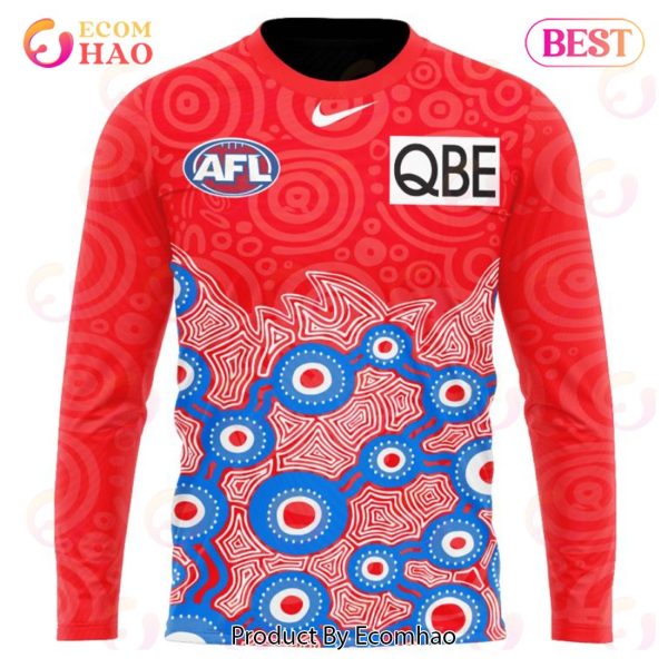 AFL Sydney Swans Special Indigenous Design 3D Hoodie