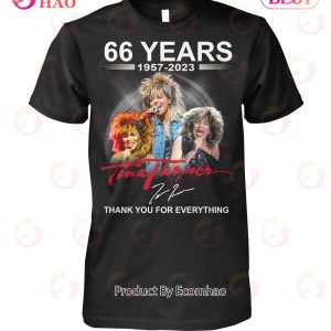 66 Years 1957 – 2023 Tina Turner Thank You For Everything T-Shirt