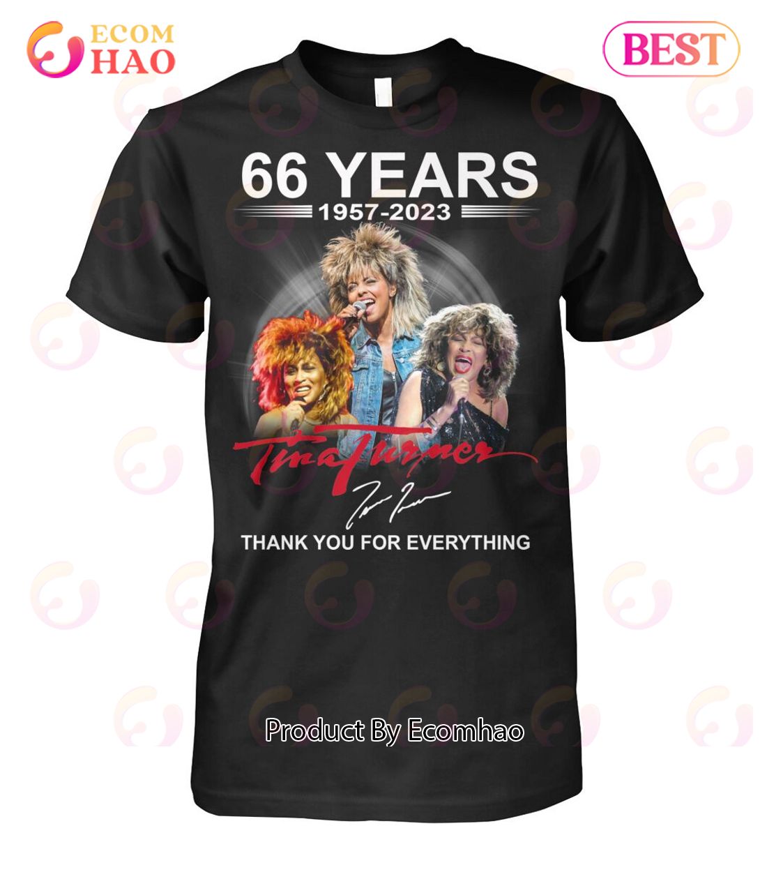 66 Years 1957 – 2023 Tina Turner Thank You For Everything T-Shirt