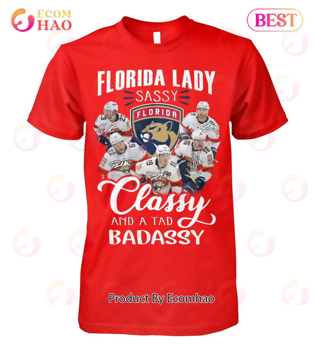 Florida Lady Sassy Florida Panthers Classy And A Tad Badassy T-Shirt