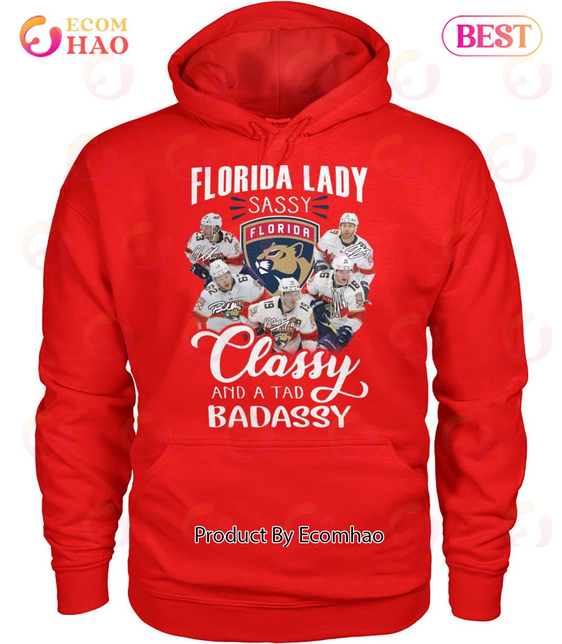 Florida Lady Sassy Florida Panthers Classy And A Tad Badassy T-Shirt