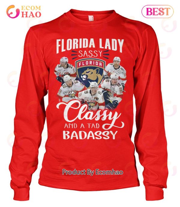 Florida Lady Sassy Florida Panthers Classy And A Tad Badassy T-Shirt