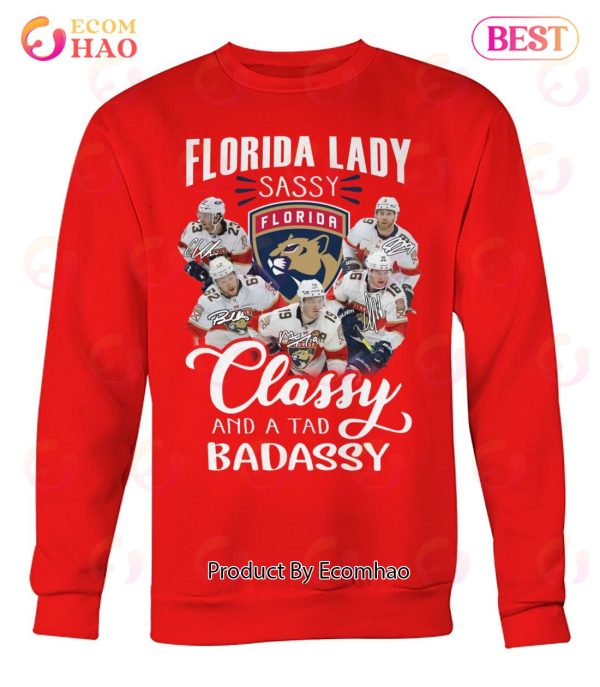 Florida Lady Sassy Florida Panthers Classy And A Tad Badassy T-Shirt
